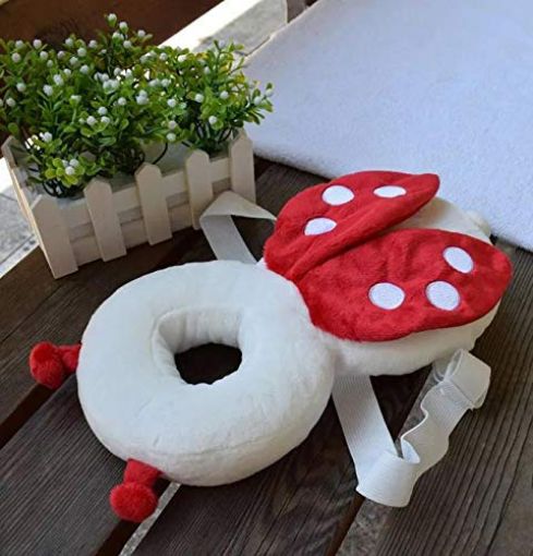 Picture of Baby Head Protector Belt Baby Safety Back Baby Velvet Head Protector Safety Pad Protection with Flexible Strap for Baby Injuries for Crawling Baby